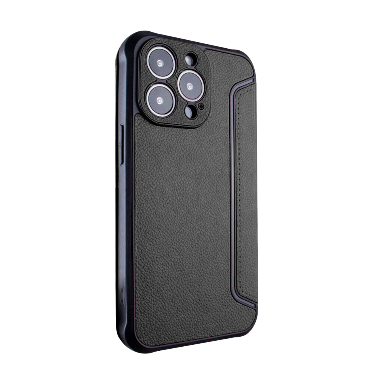Wallet Phone Case Leather Magnetic Samsung Galaxy S23 Ultra Black Color