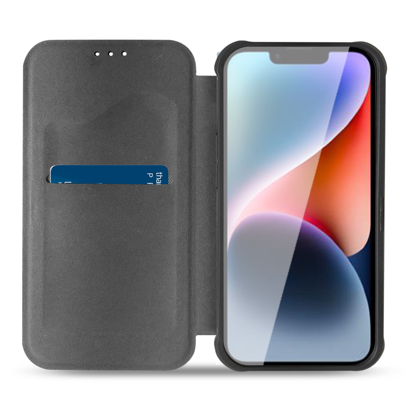 Wallet Phone Case Leather Magnetic Apple iPhone 14 Plus Red Color