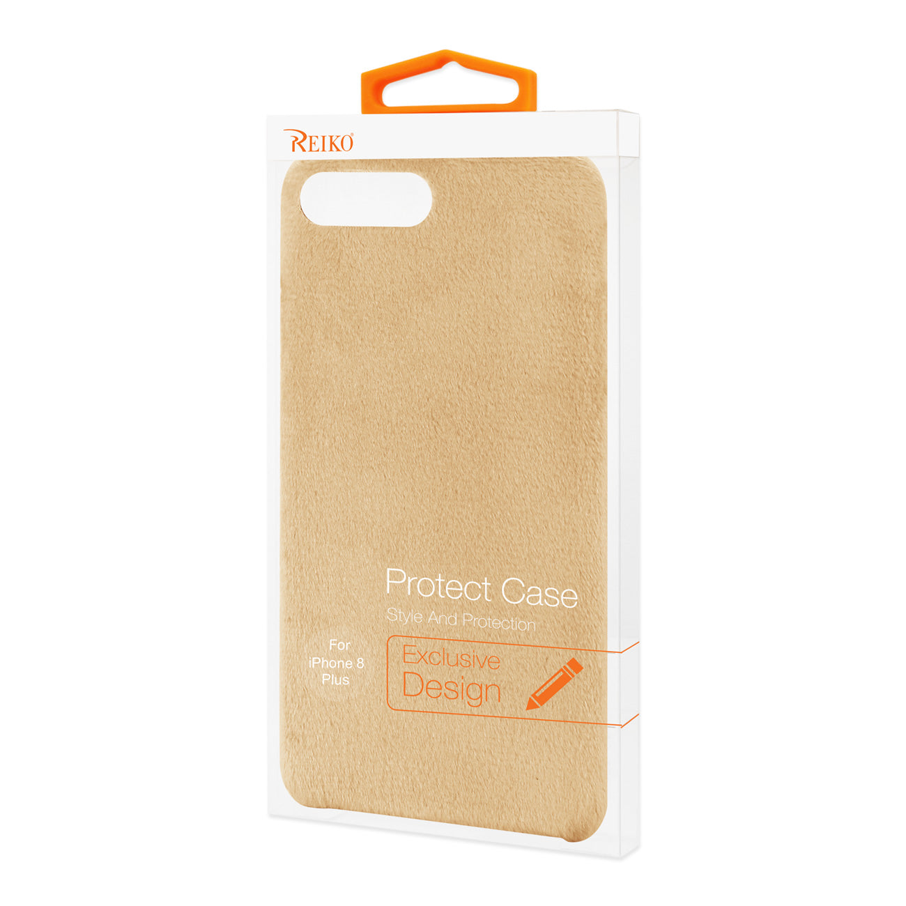 iPhone 8 Plus/ 7 Plus Fuzzy Fur Soft TPU Case In Camel