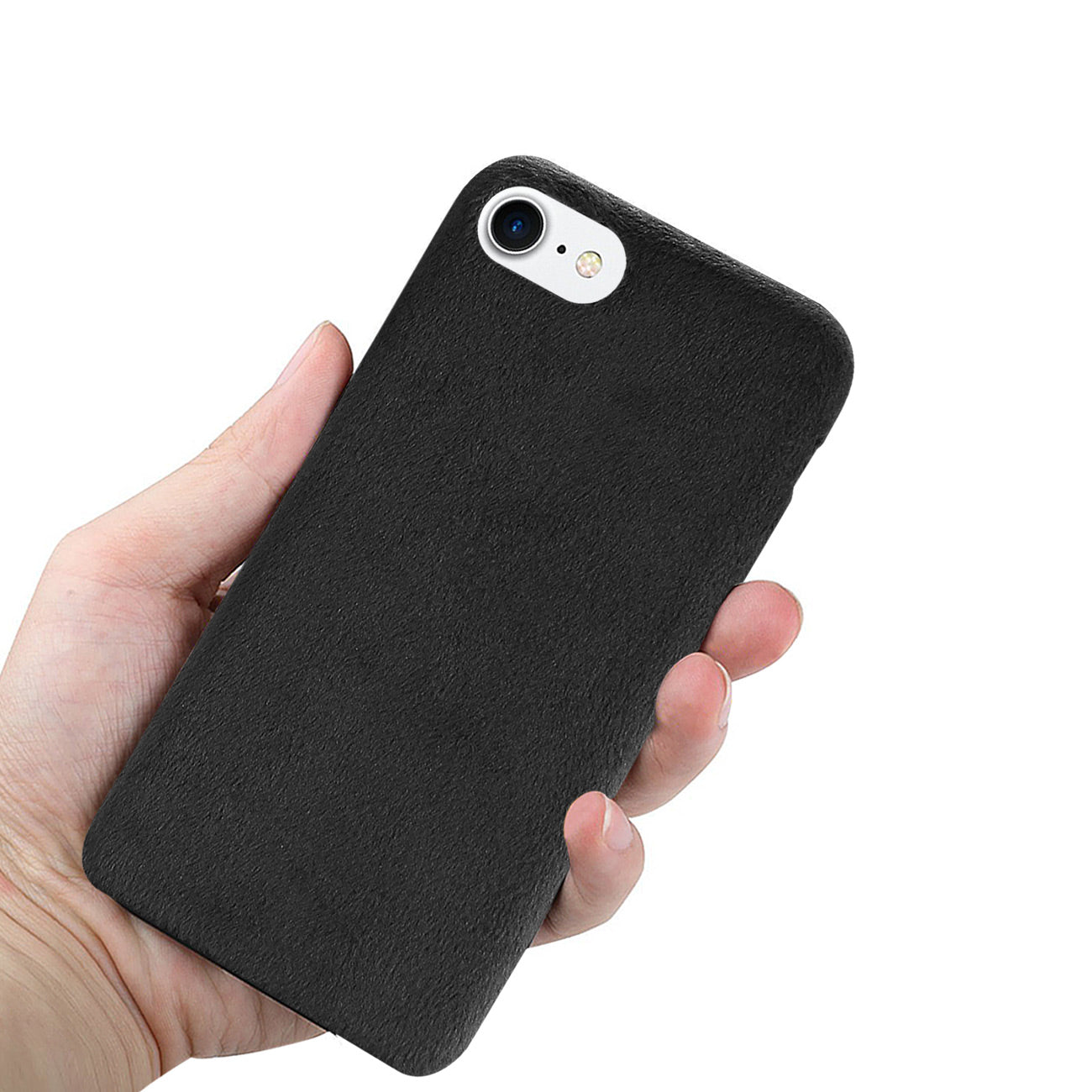 Case TPU Soft Fuzzy Fur iPhone 7/8/SE2 Black Color