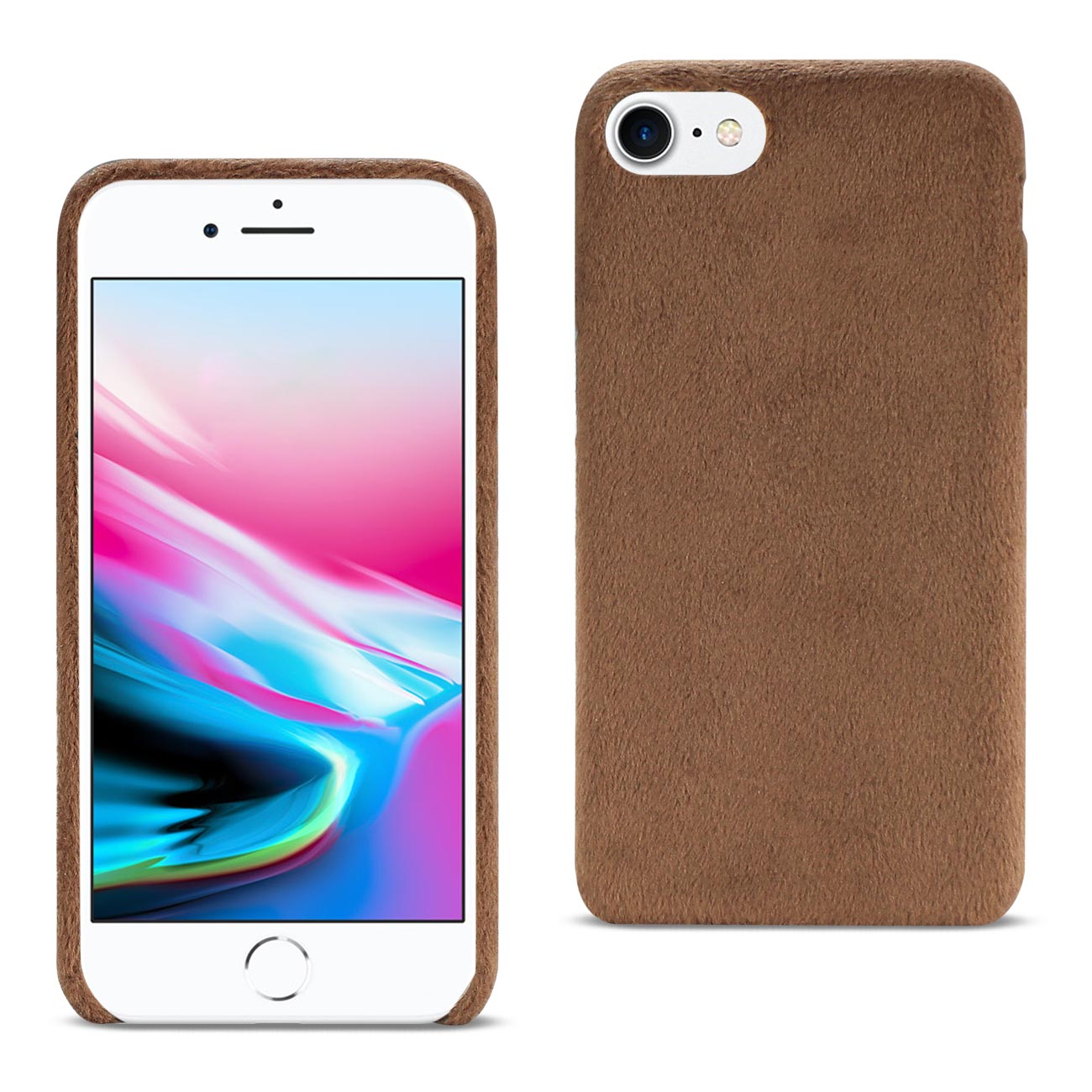 Case TPU Soft Fuzzy Fur iPhone 7/8/SE2 Brown Color