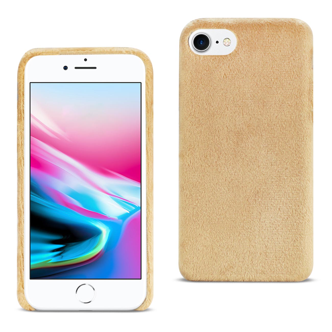 Case TPU Soft Fuzzy Fur iPhone 7/8/SE2 Camel Color