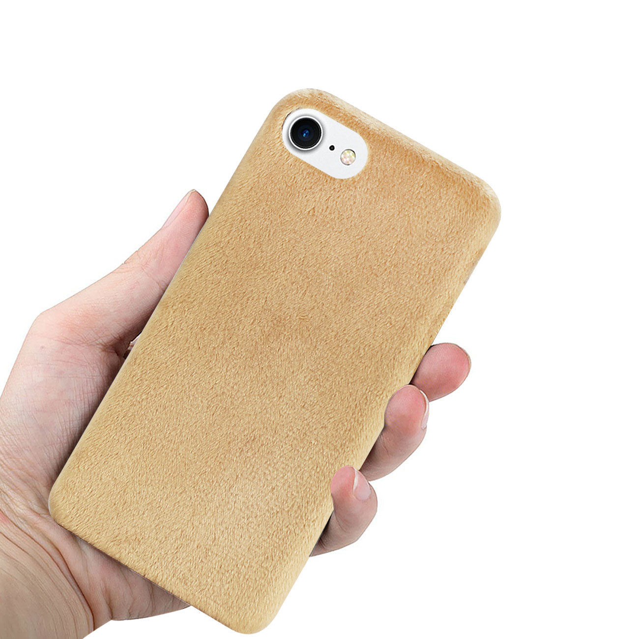 Case TPU Soft Fuzzy Fur iPhone 7/8/SE2 Camel Color