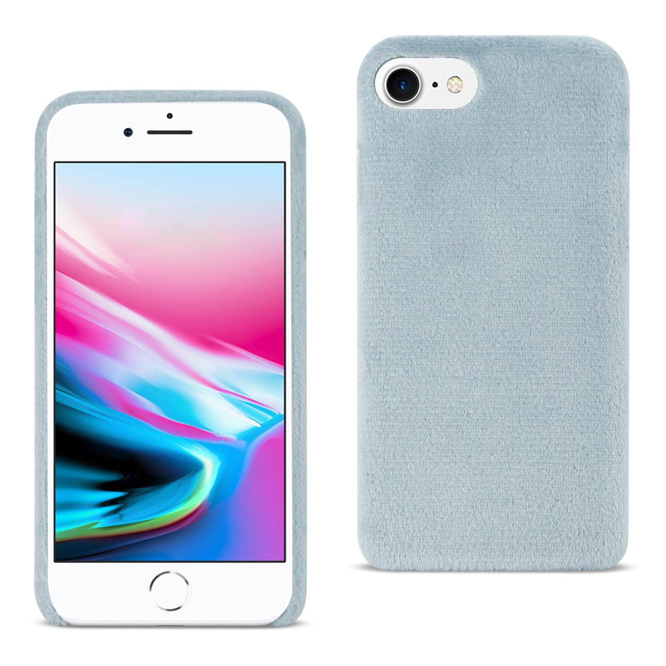iPhone 7/8/SE2 Fuzzy Fur Soft TPU Case In Gray
