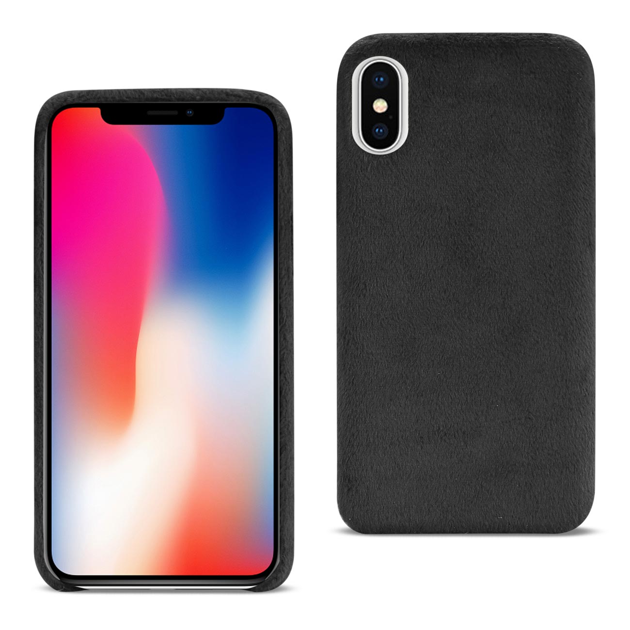 Case TPU Soft Fuzzy Fur iPhone X/ iPhone XS Black Color