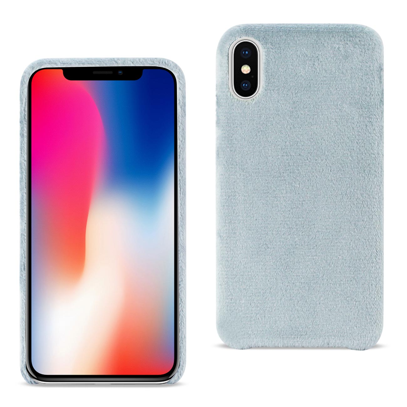Case TPU Soft Fuzzy Fur iPhone X/ iPhone XS Gray Color