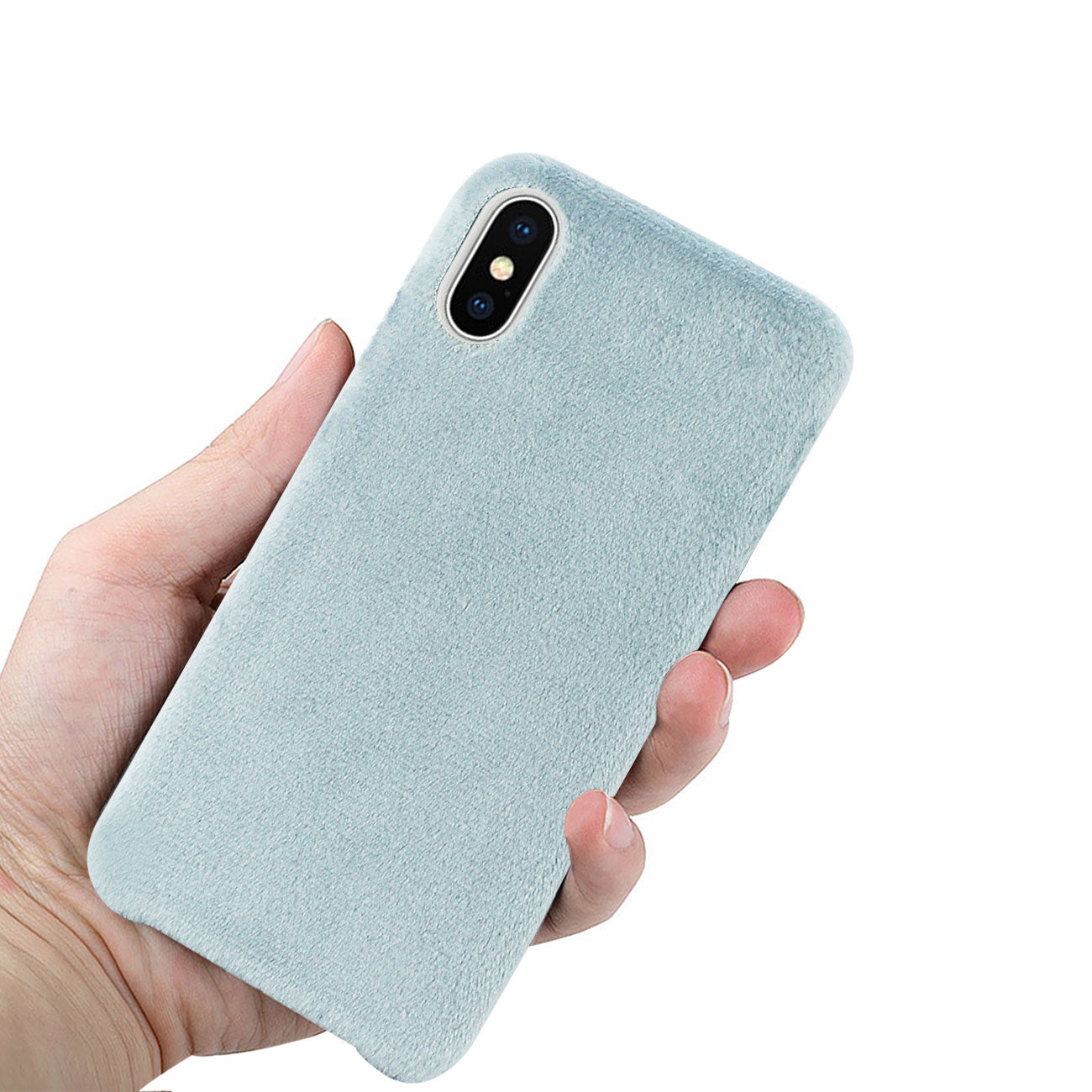 Case TPU Soft Fuzzy Fur iPhone X/ iPhone XS Gray Color