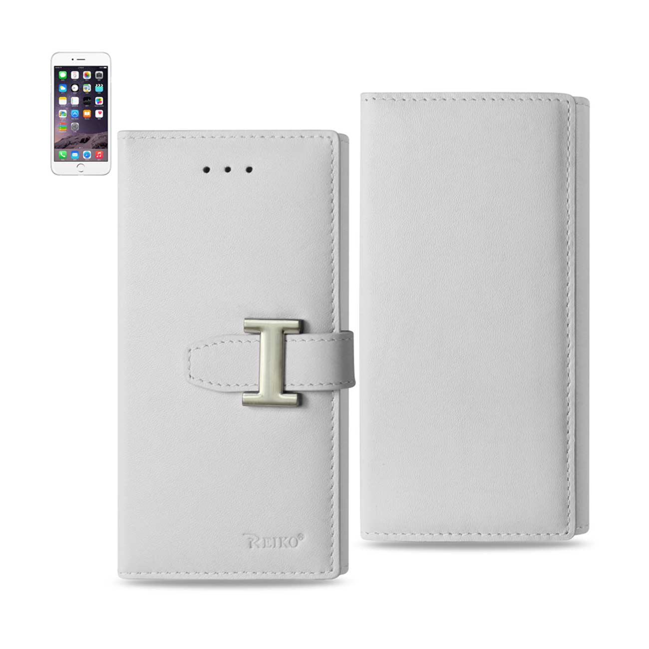 iPhone 6 Plus Genuine Leather Rfid Wallet Case In Ivory
