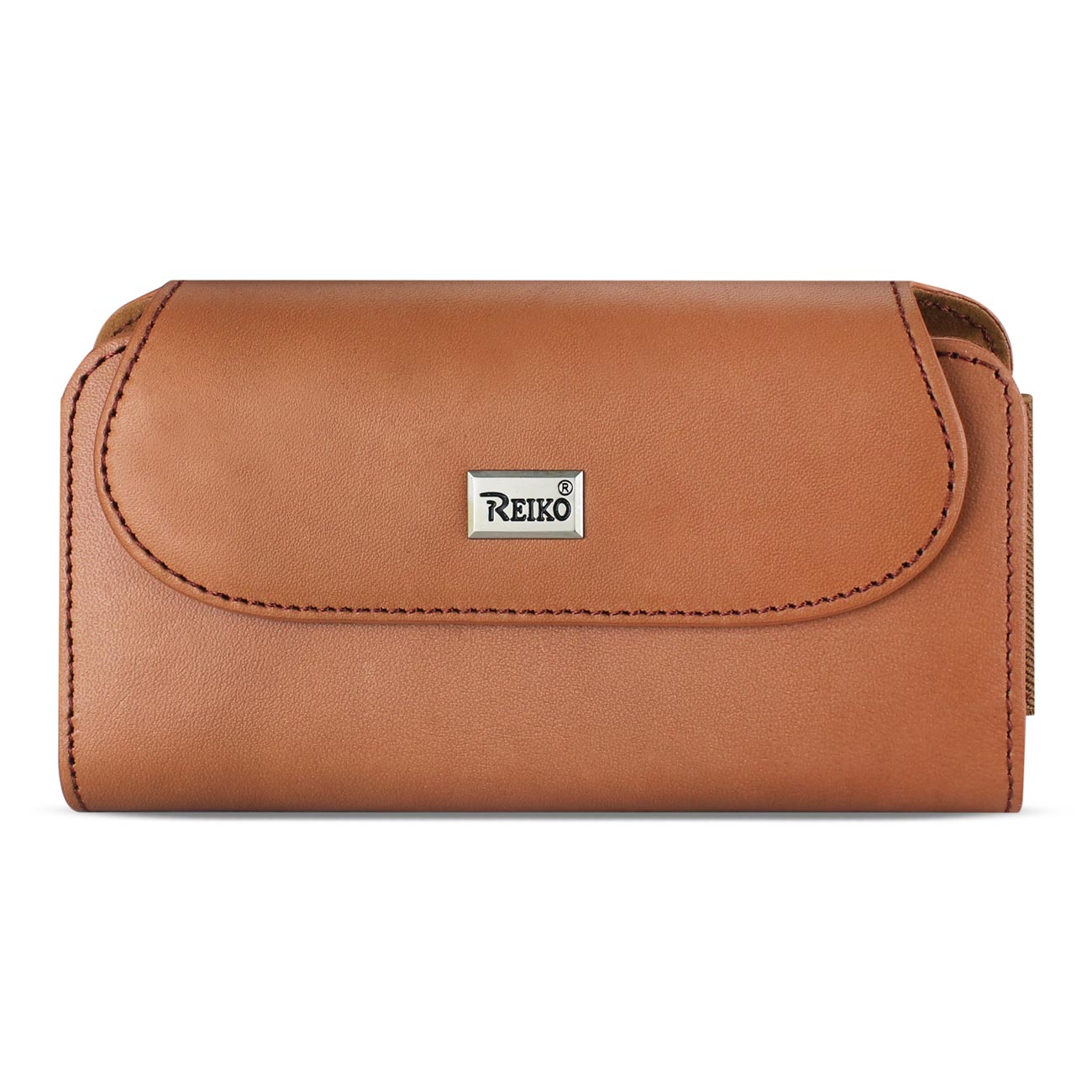 Pouch/ Phone Holster Genuine Leather Horizontal With Card Holder Brown Color