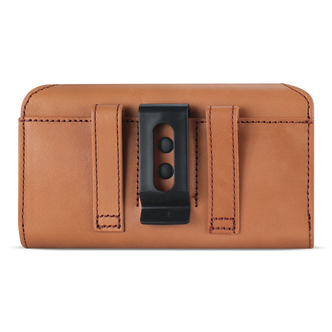 Pouch/ Phone Holster Genuine Leather Horizontal With Card Holder Brown Color
