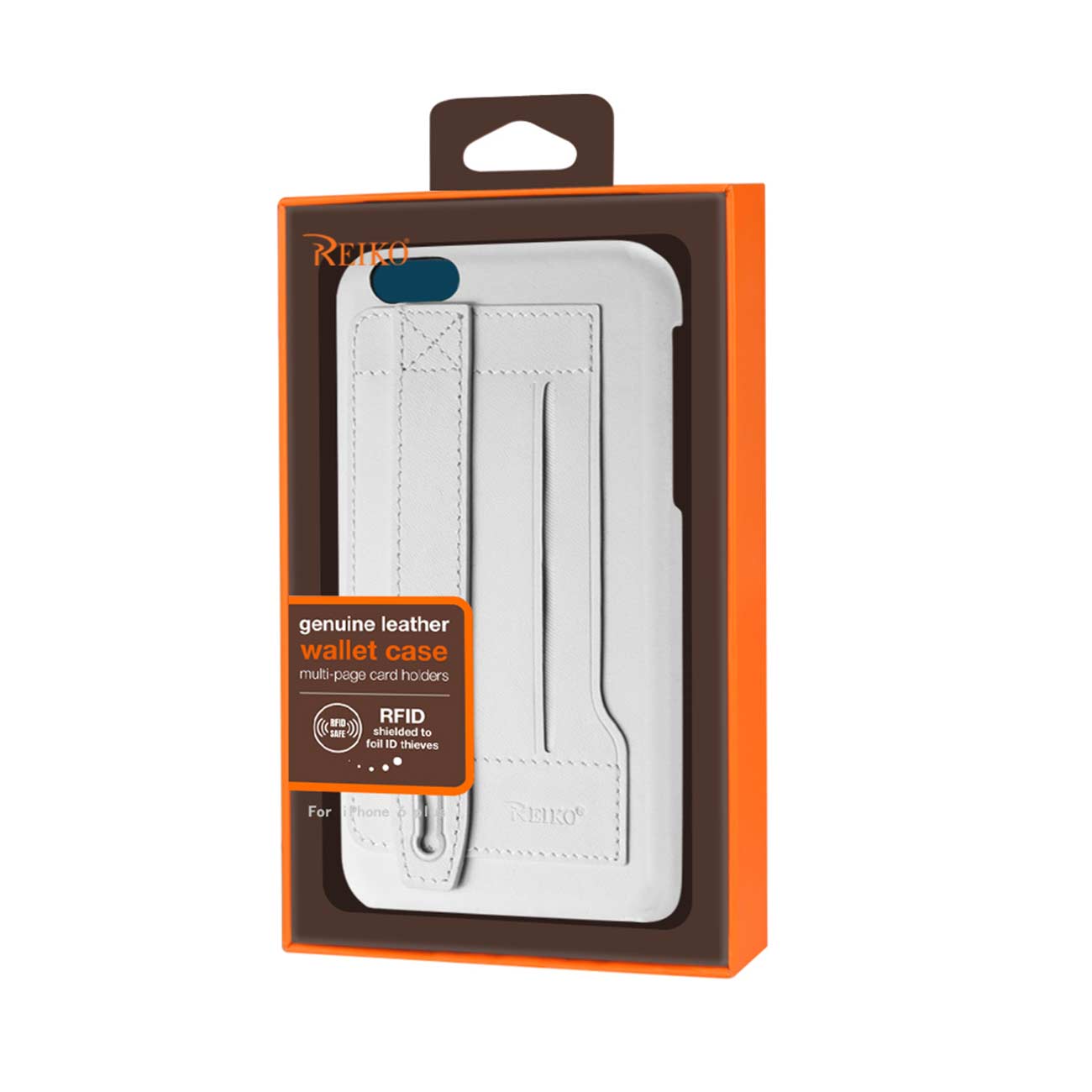 Case Genuine Leather Hand Strap iPhone 6 Plus Ivory Color