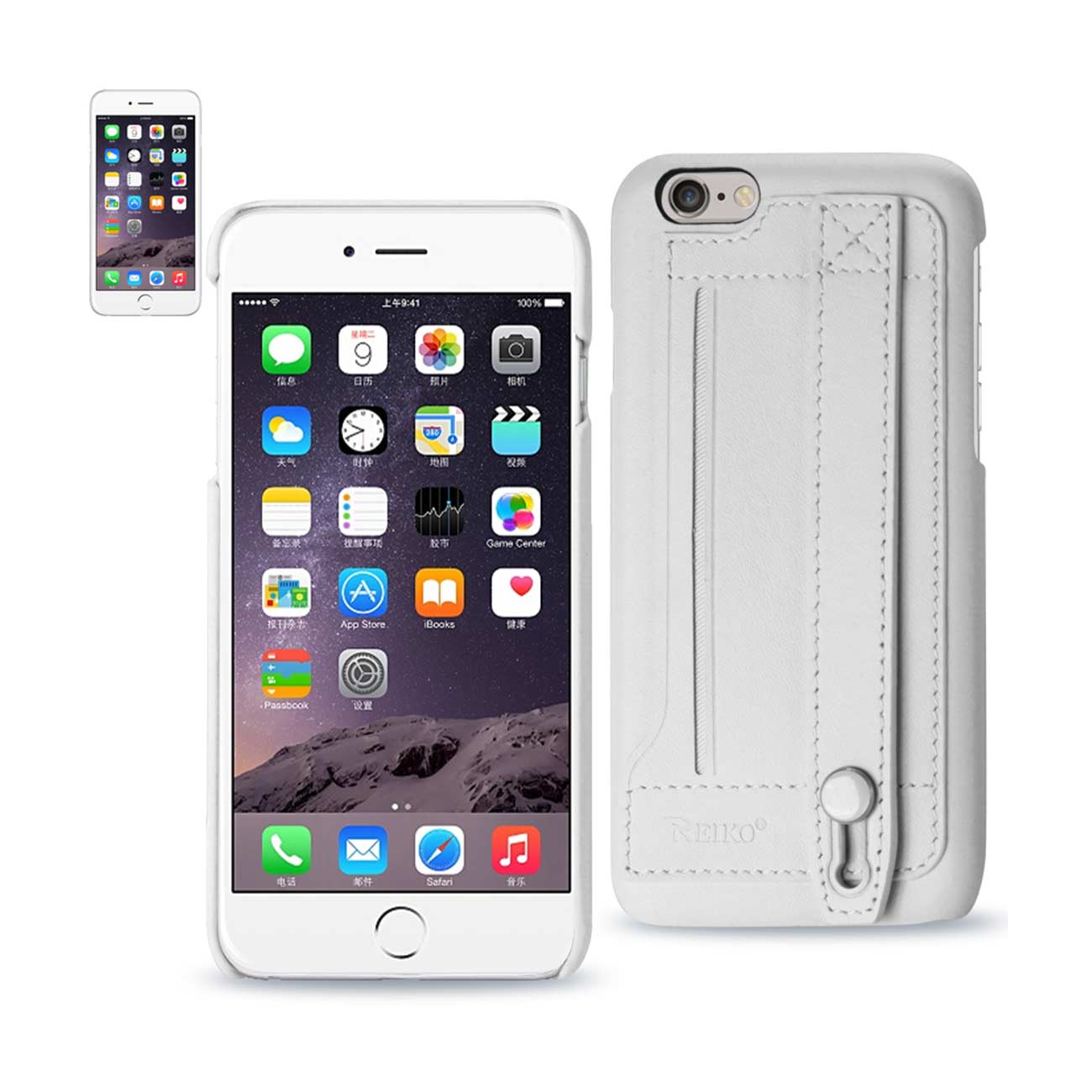 Case Genuine Leather Hand Strap iPhone 6 Ivory Color