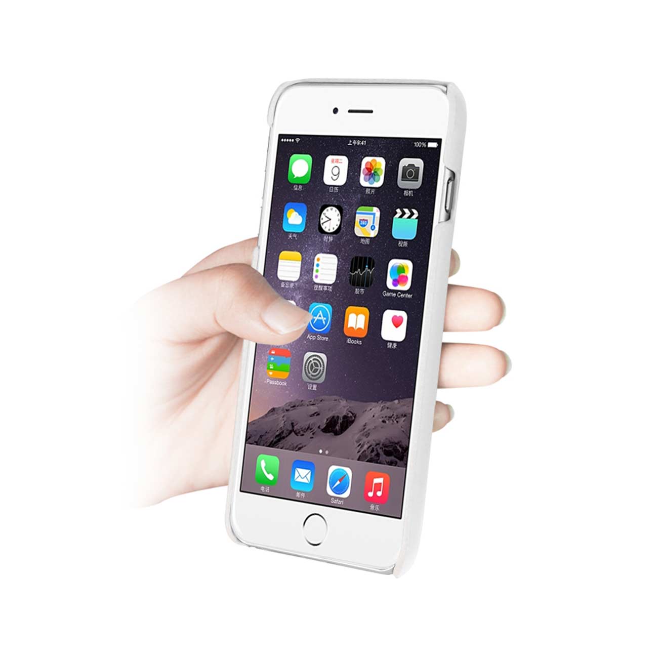Case Genuine Leather Hand Strap iPhone 6 Ivory Color