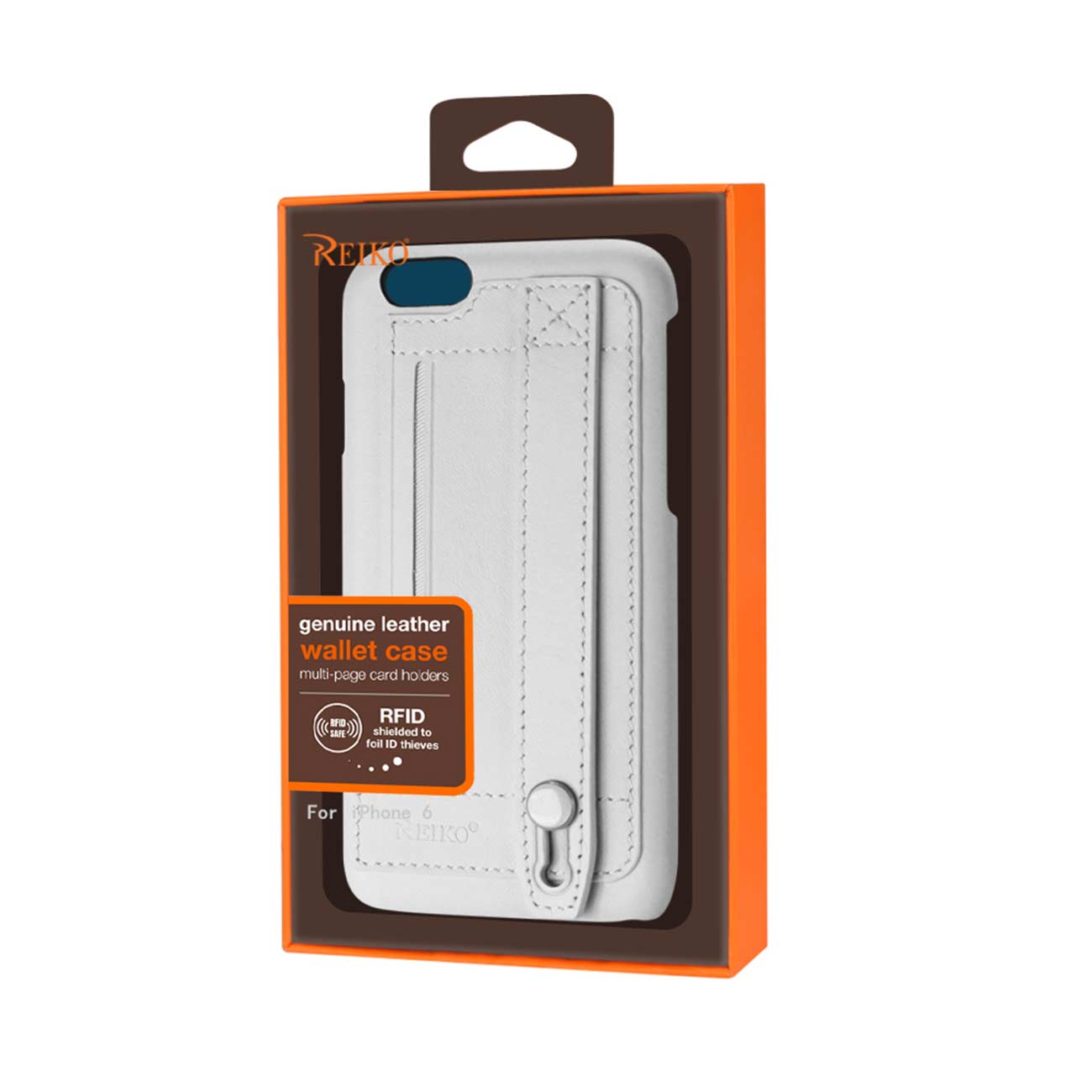 Case Genuine Leather Hand Strap iPhone 6 Ivory Color