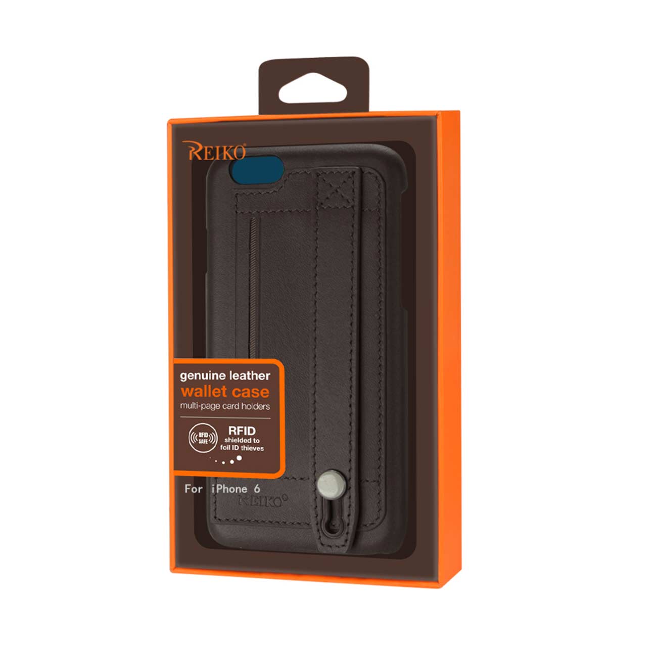Case Genuine Leather Hand Strap iPhone 6 Umber Color