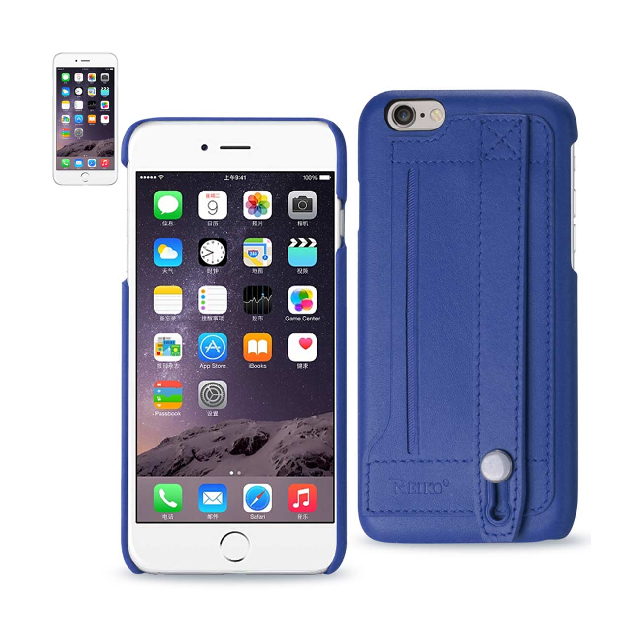 Case Genuine Leather Hand Strap iPhone 6 Ultramarine Color
