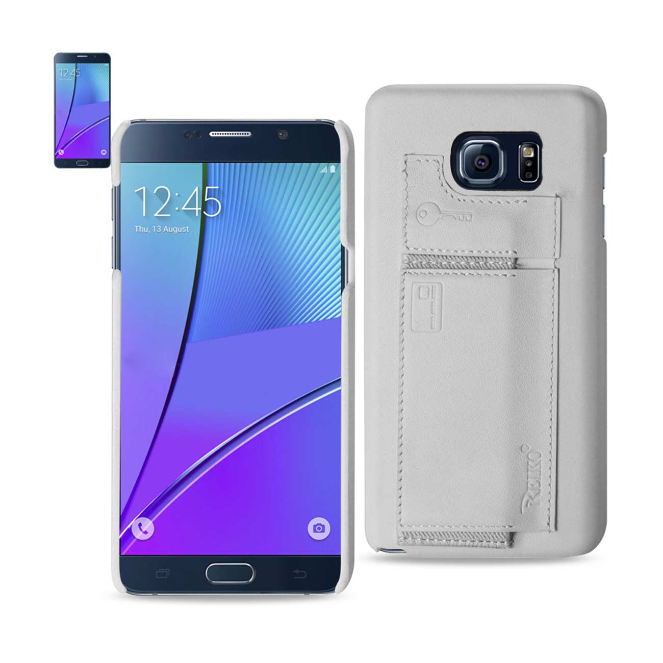 Samsung Galaxy Note 5 Rfid Genuine Leather Case Protection And Key Holder In Ivory