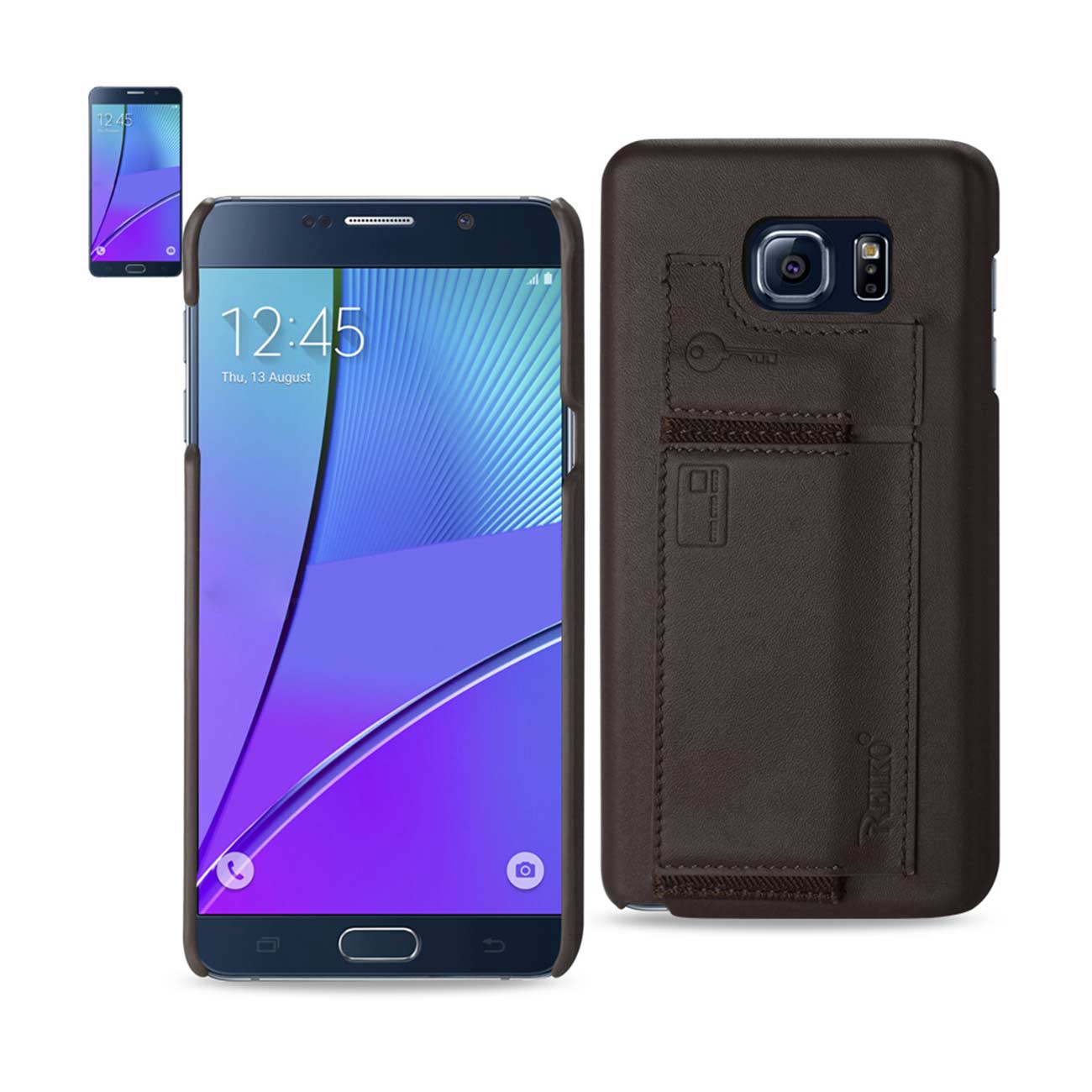 Samsung Galaxy Note 5 Rfid Genuine Leather Case Protection And Key Holder In Umber