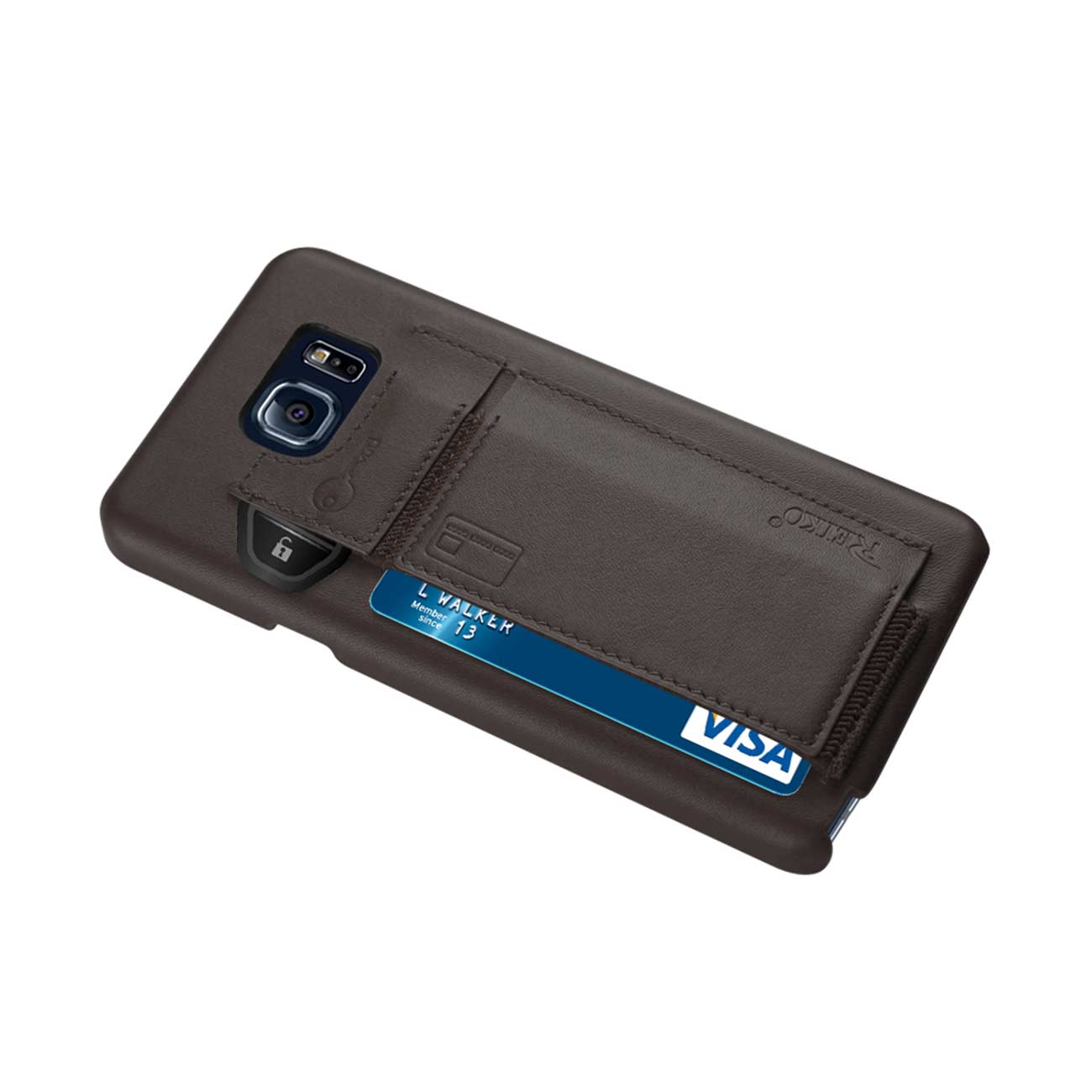 Samsung Galaxy Note 5 Rfid Genuine Leather Case Protection And Key Holder In Umber