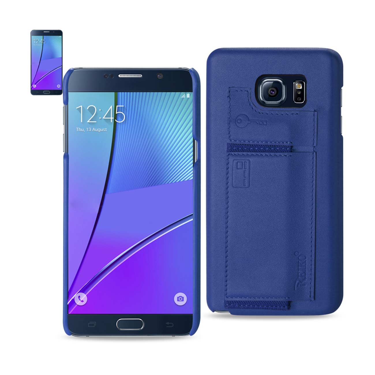 Samsung Galaxy Note 5 Rfid Genuine Leather Case Protection And Key Holder In Ultramarine