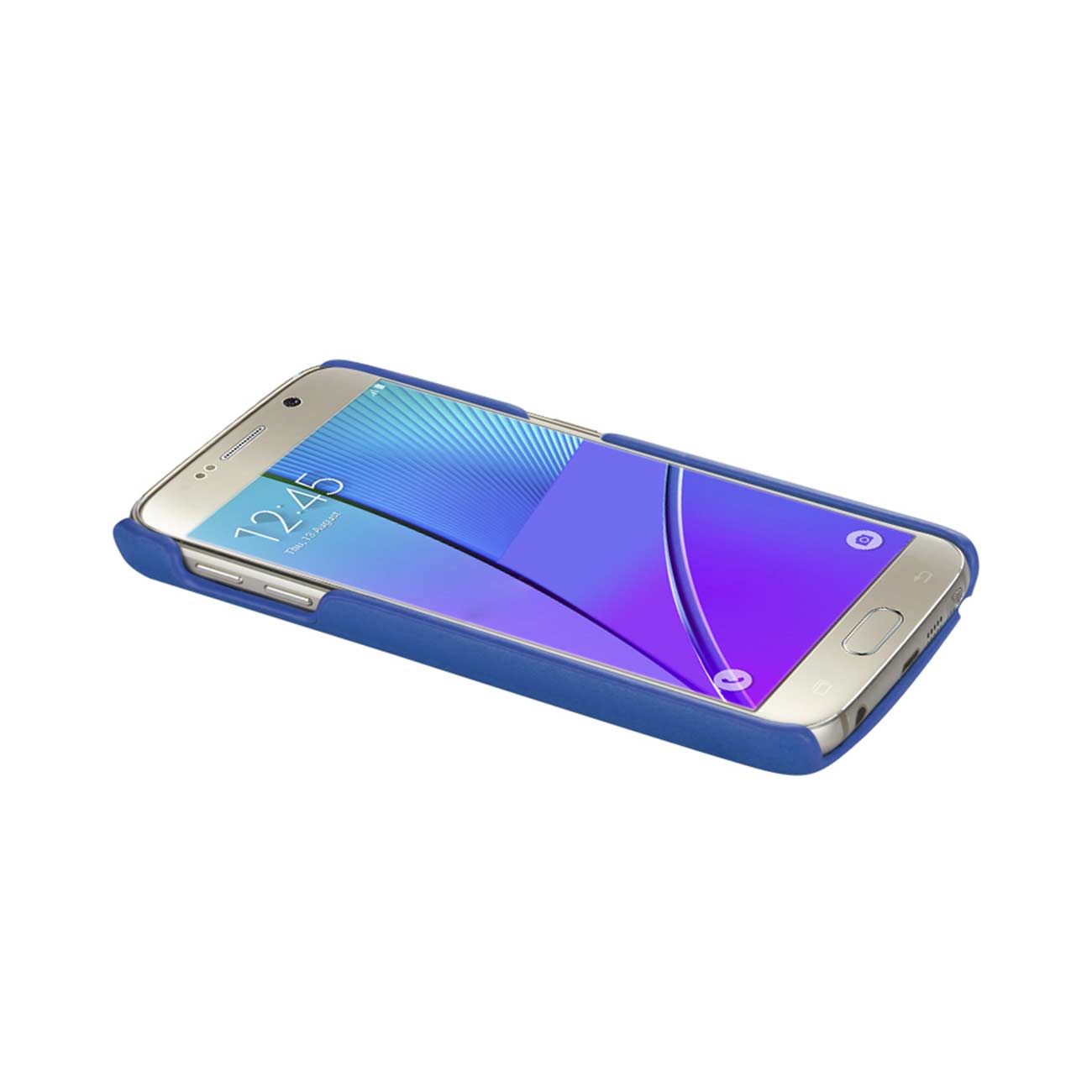 Samsung Galaxy Note 5 Rfid Genuine Leather Case Protection And Key Holder In Ultramarine