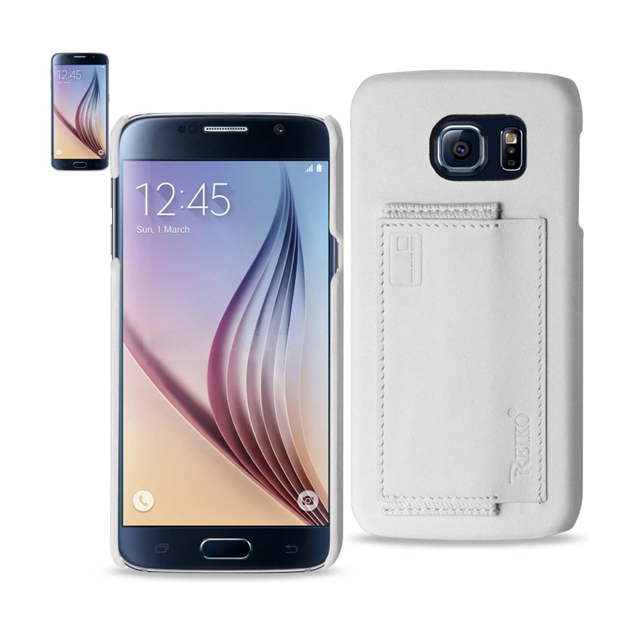 Samsung Galaxy S6 Rfid Genuine Leather Case Protection And Key Holder In Ivory