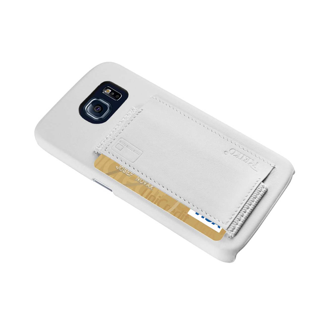Samsung Galaxy S6 Rfid Genuine Leather Case Protection And Key Holder In Ivory