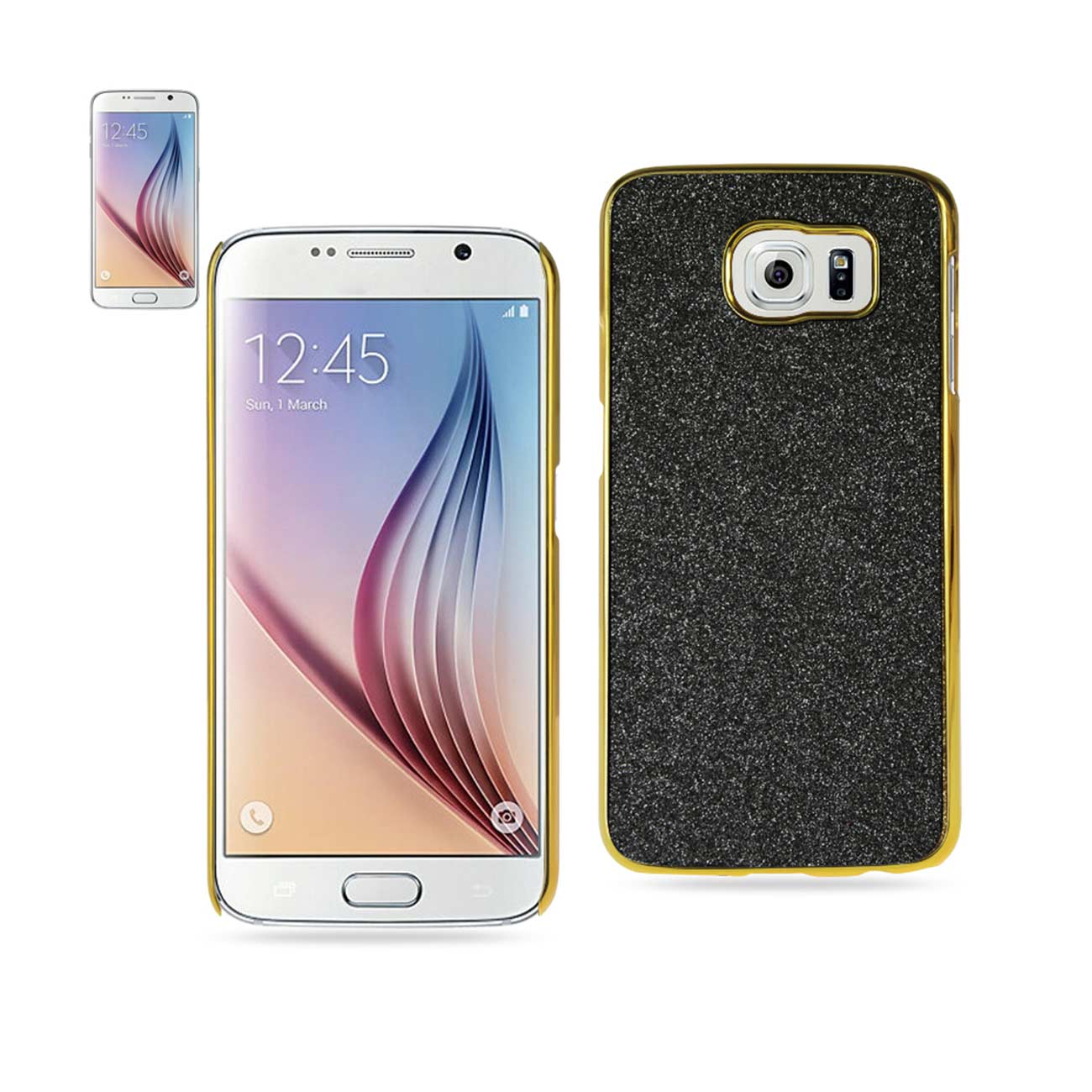 Case Jewelry Slim Karat Glitter Samsung Galaxy S6 Black Color