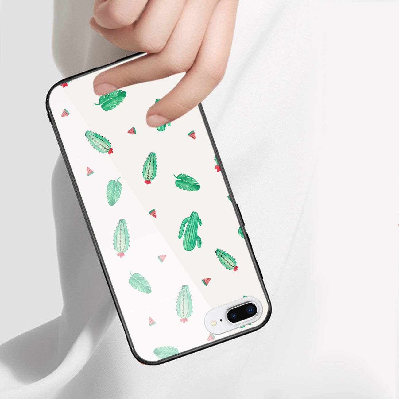 Case TPU Hard Glass Design iPhone 8 Plus