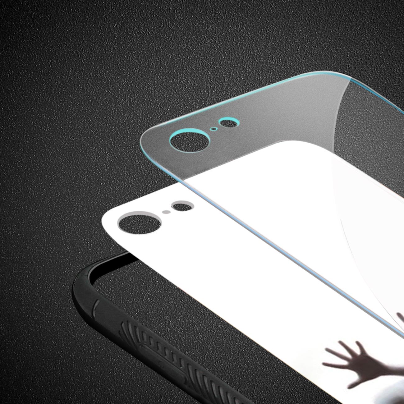 Case TPU Hard Glass Design With Zombies iPhone 7/8/SE2