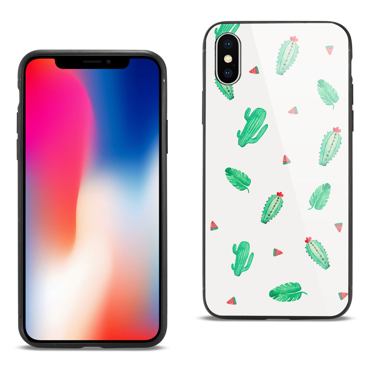 Case TPU Hard Glass Design iPhone X/ XS