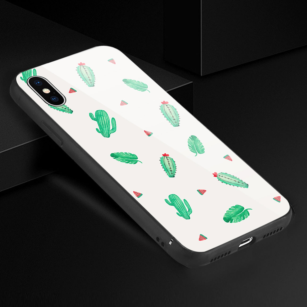Case TPU Hard Glass Design iPhone X/ XS