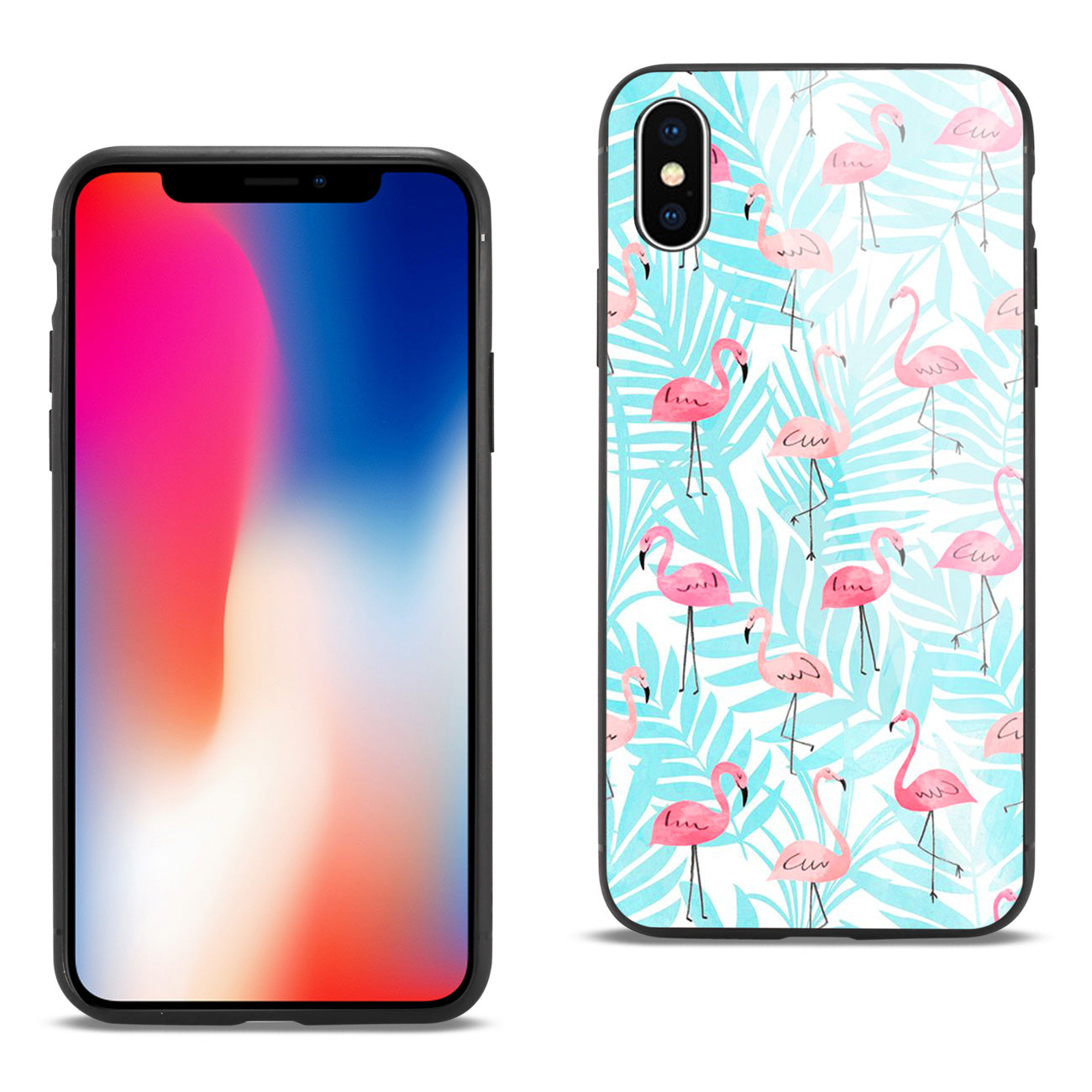Case TPU Hard Glass Design iPhone X/XS