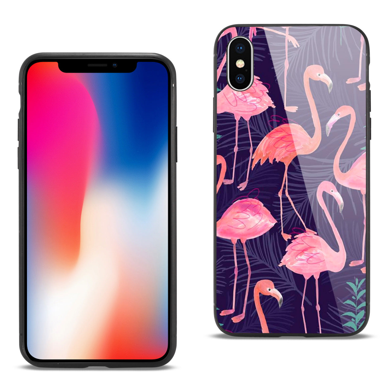Case TPU Hard Glass Design iPhone X/XS