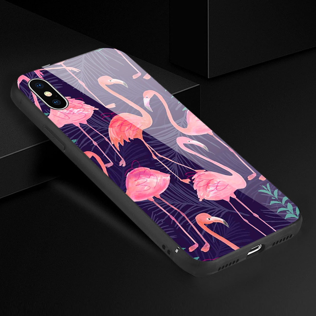 Case TPU Hard Glass Design iPhone X/XS