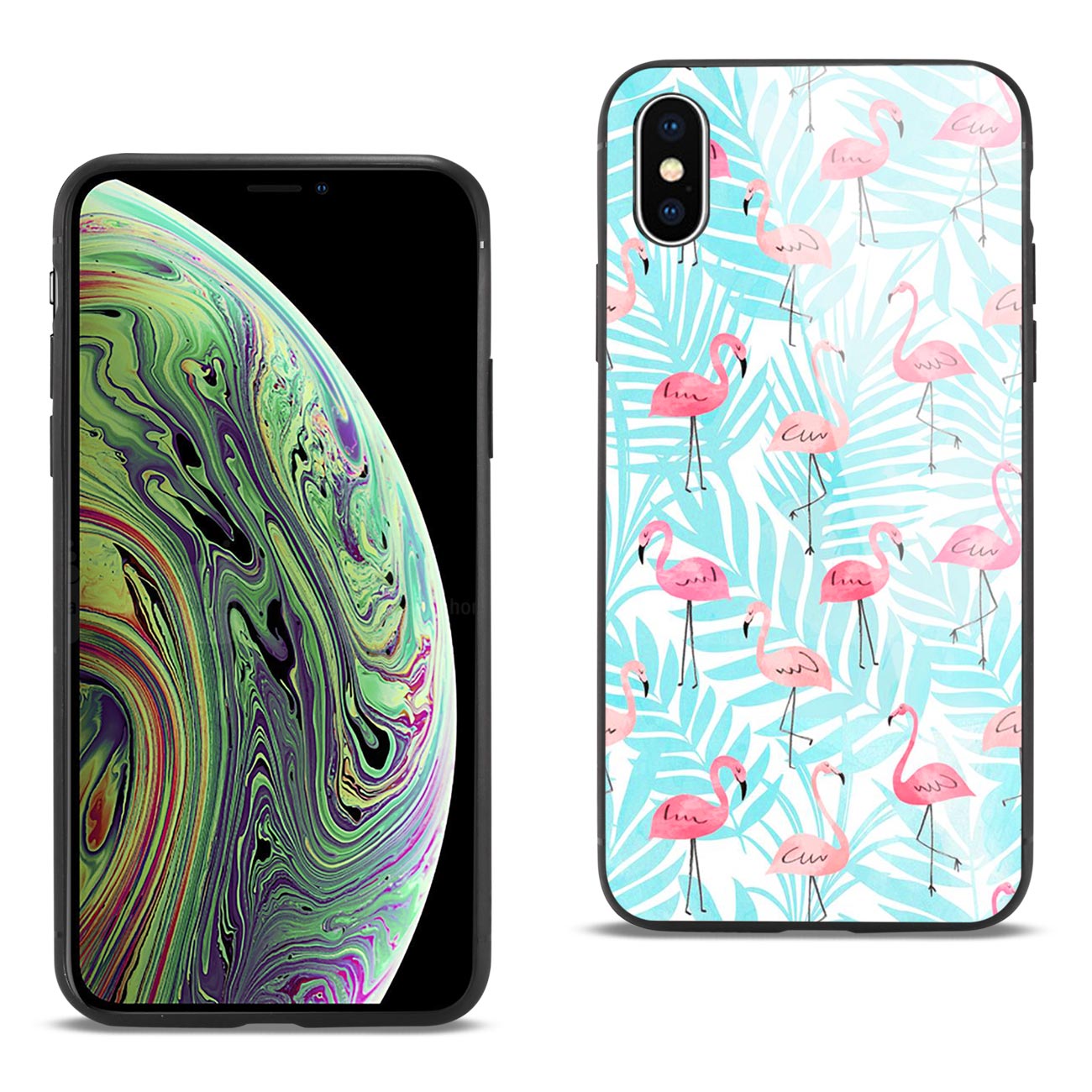 Case TPU Hard Glass Design Reiko iPhone XS Max
