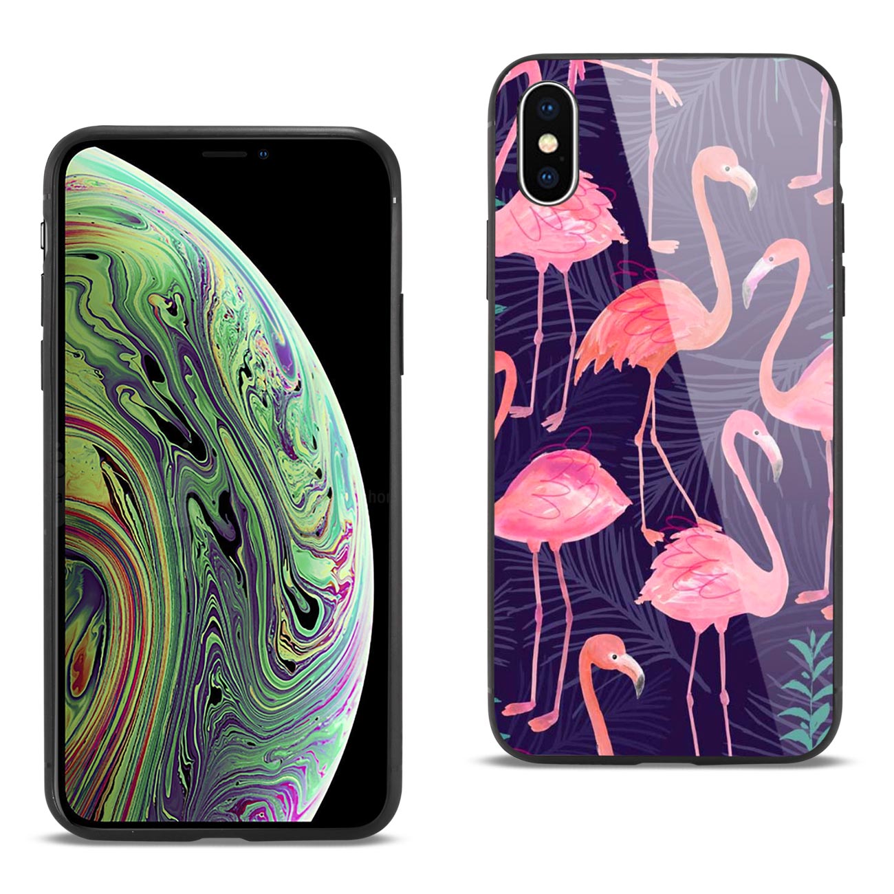 Case TPU Hard Glass Design iPhone XS Max