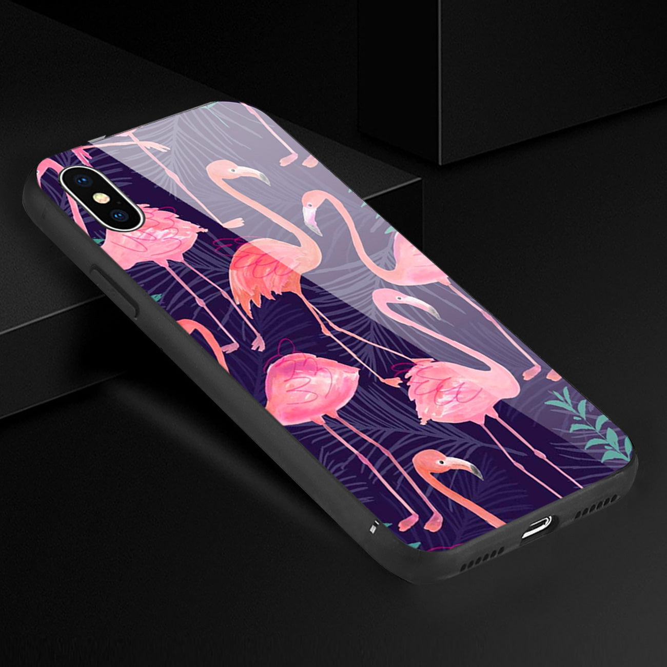 Case TPU Hard Glass Design iPhone XS Max