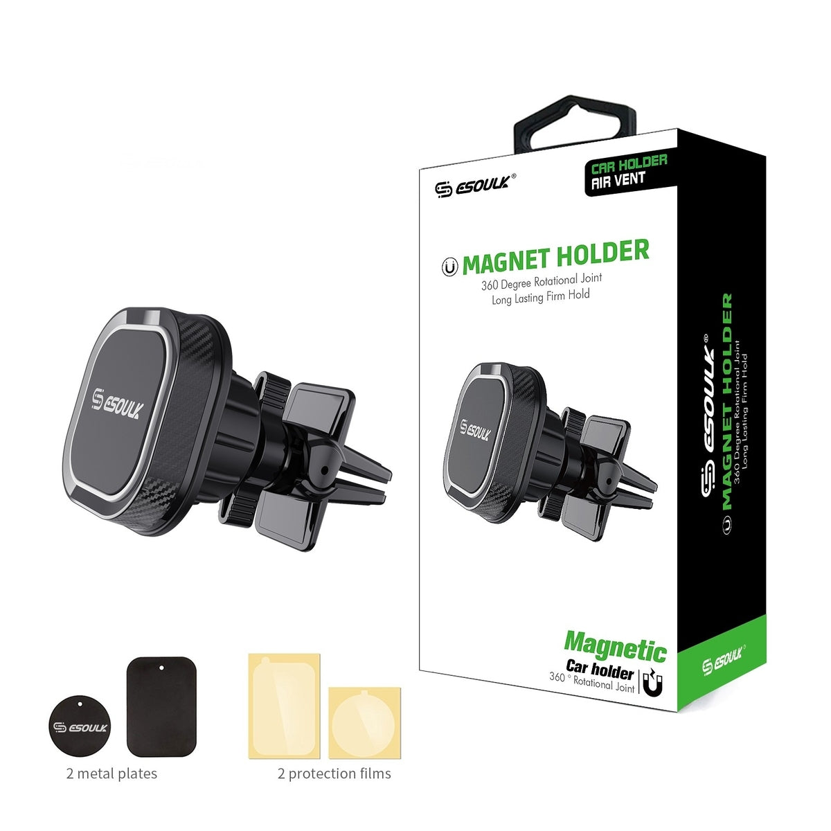 Magnet Air Vent Holder In Black