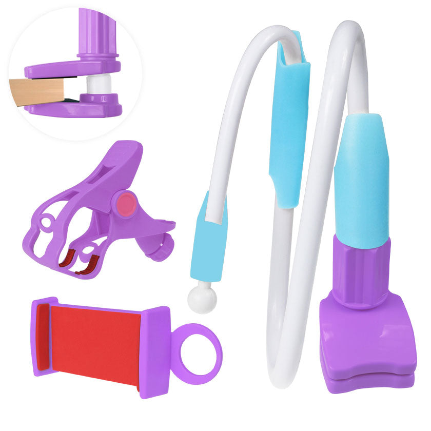 Universal Long Flexible Arms iPad / Tablet / Phone Holder In Purple