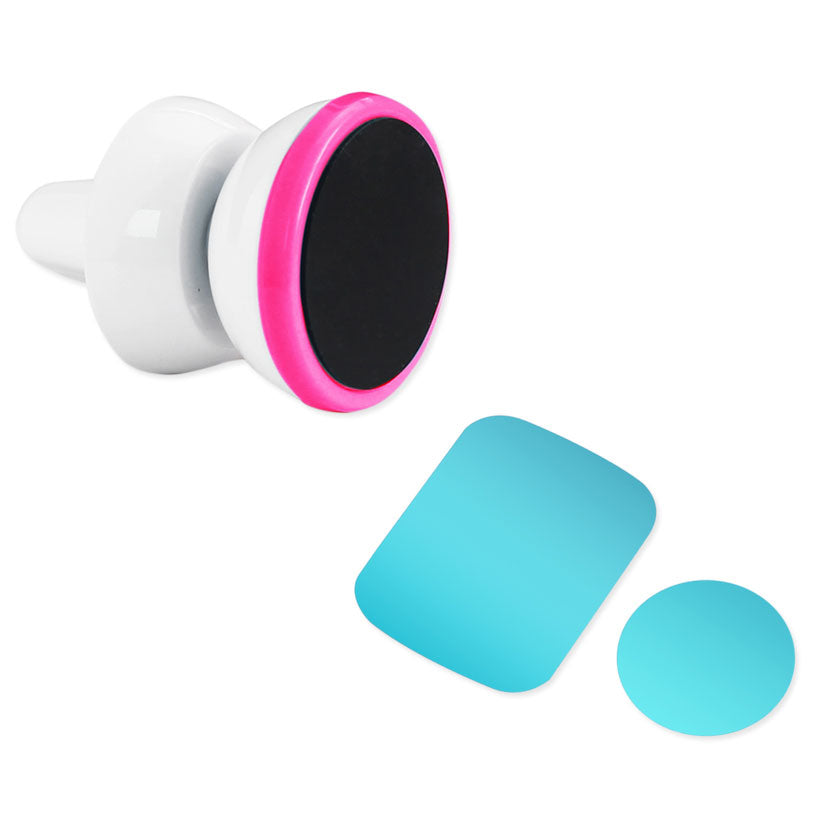 UNIVERSAL AIR VENT MAGNETIC CAR MOUNT PHONE HOLDER IN WHITE HOT PINK