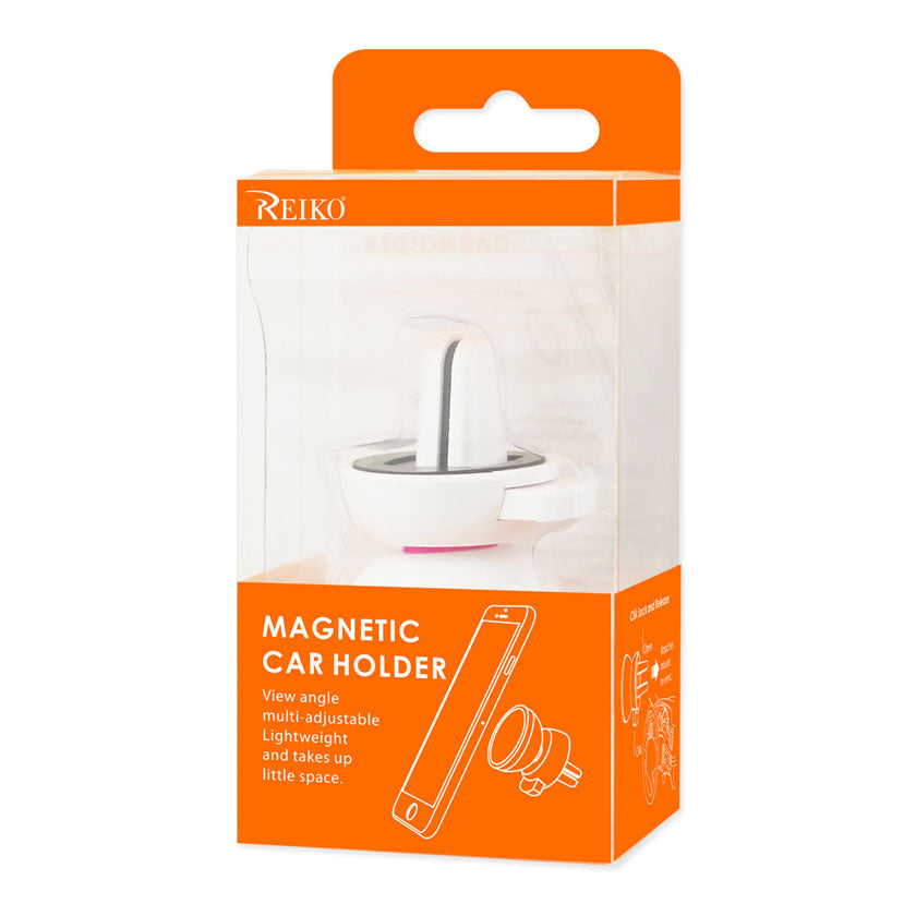UNIVERSAL AIR VENT MAGNETIC CAR MOUNT PHONE HOLDER IN WHITE HOT PINK