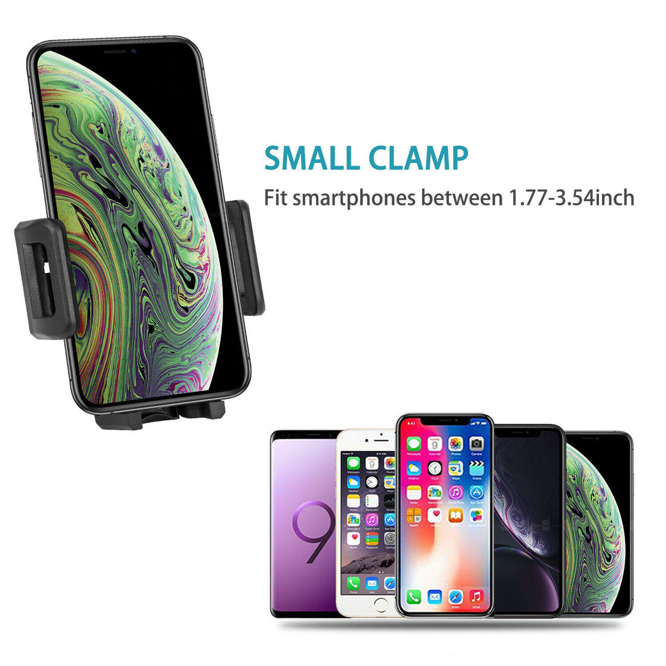 Car Cup Holder Durable Universal Mount Accessories 360° Adjustable For Mobile Phones Or GPS Black Color