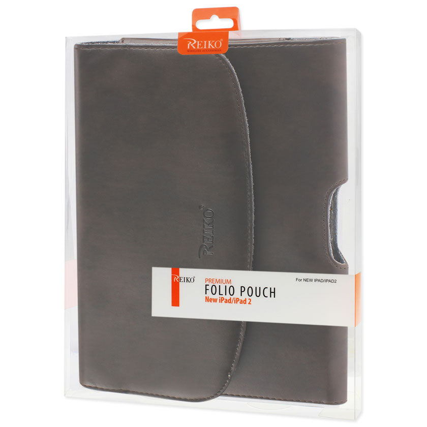 SMooth Horizontal Leather Pouch In Brown