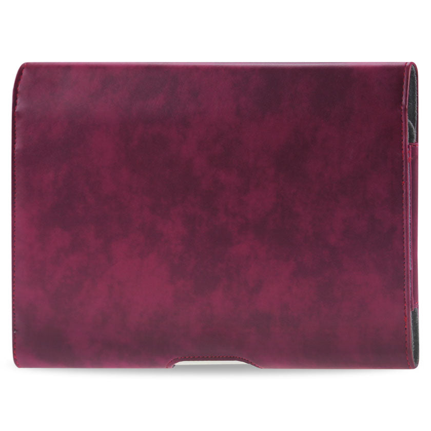 SMooth Horizontal Leather Pouch In Red