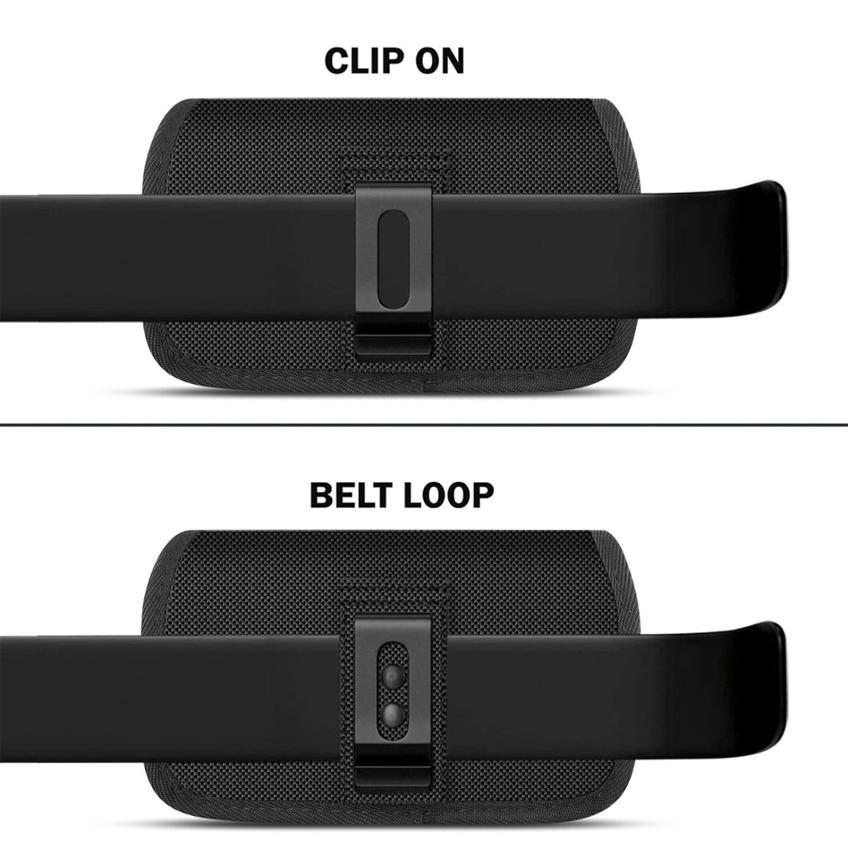Pouch EVA Horizontal With Magnetic Clasp And Metal Logo Black Color
