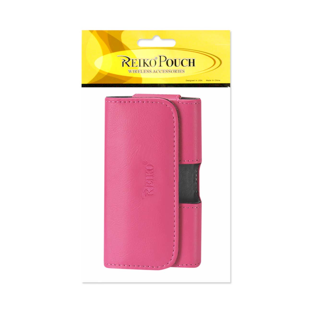 Pouch/Phone Holster Leather Horizontal With Easy Take Out Hot Pink Color