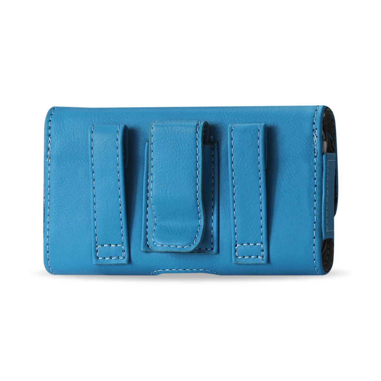 Pouch/Phone Holster Leather Horizontal With Easy Take Out Blue Color