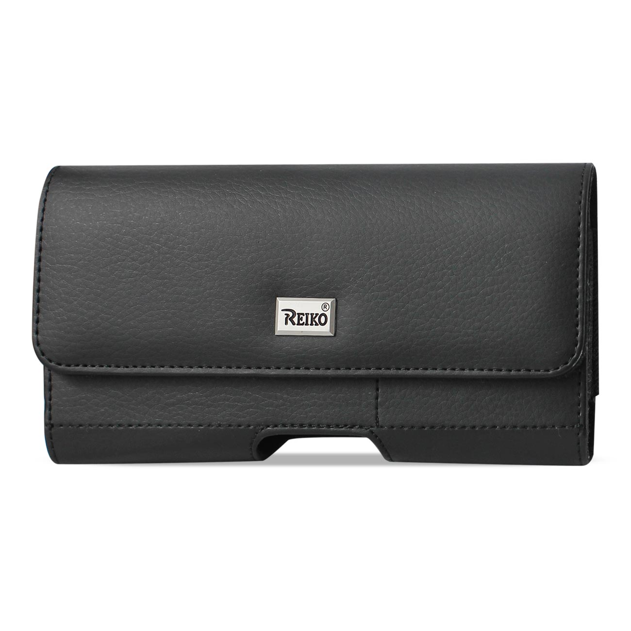 Pouch/ Phone Holster Leather Horizontal Card Holder In Cardboard Packaging Black Color