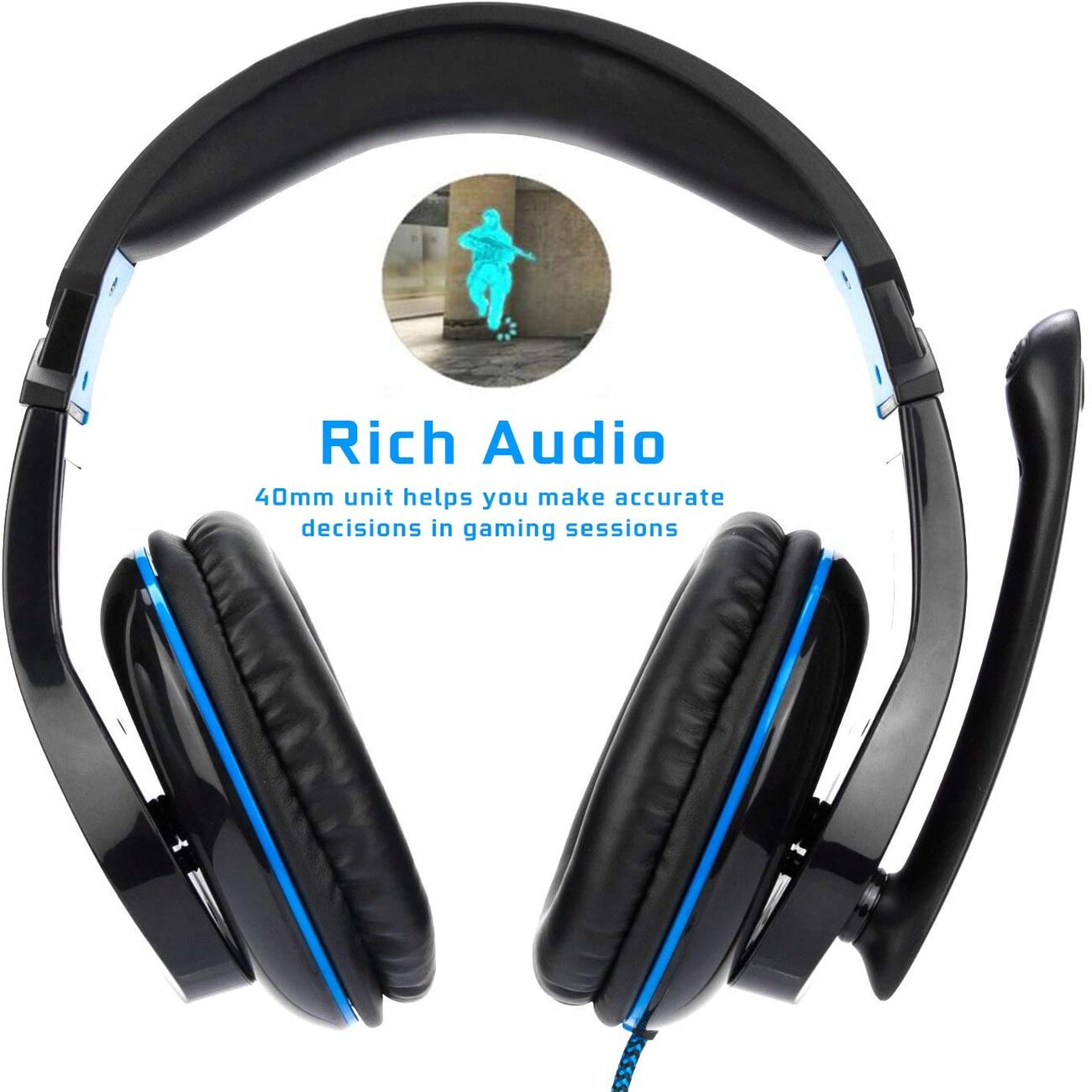 Headphones Gaming Headset Over Ear One Headset With Surround Sound & Noise Canceling Microphone
